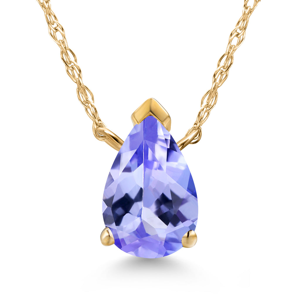 Tanzanite - December_Necklace in 10K Yellow Gold