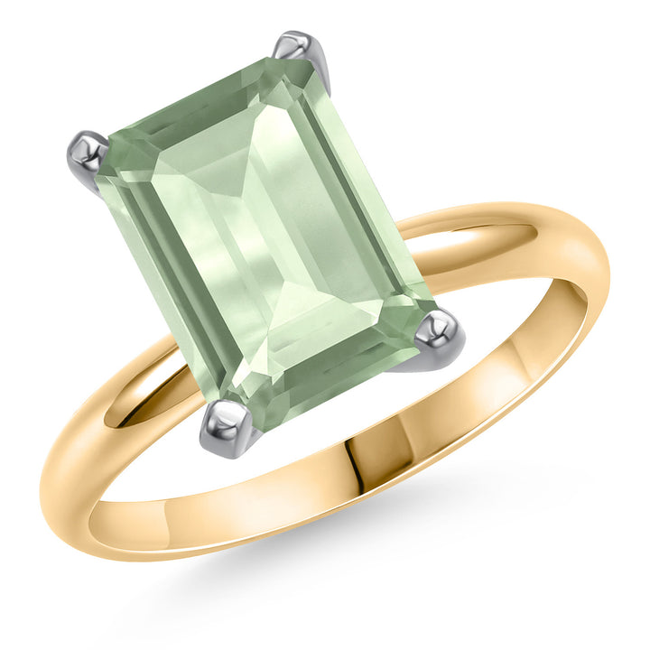 Prasiolite_5_Ring in 14K Two Tone Gold