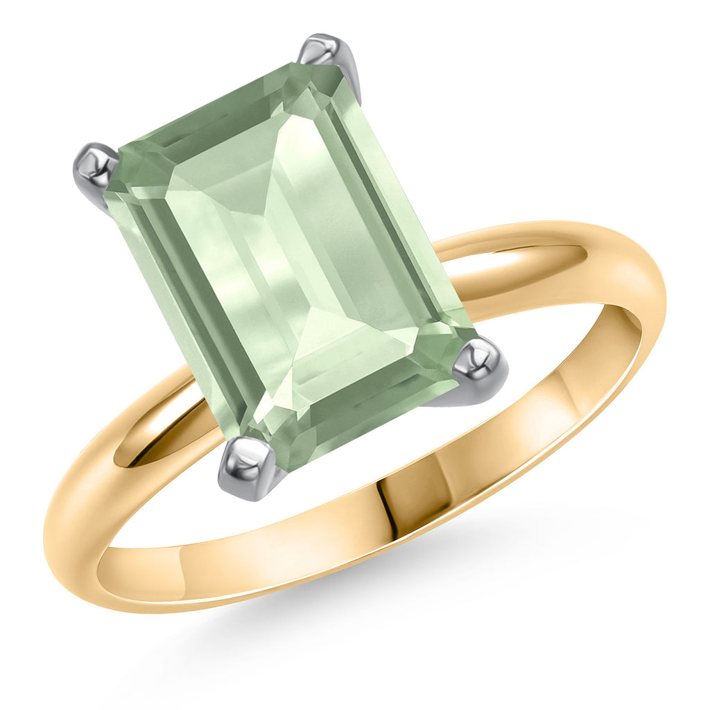Prasiolite_7_Ring in 14K Two Tone Gold