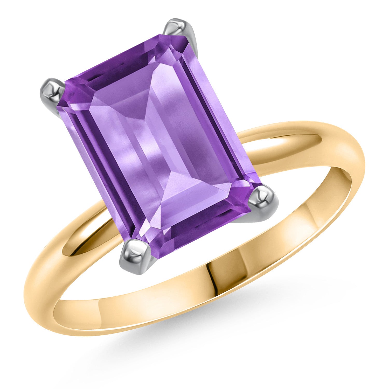 Amethyst - February_7_Ring in 14K Two Tone Gold