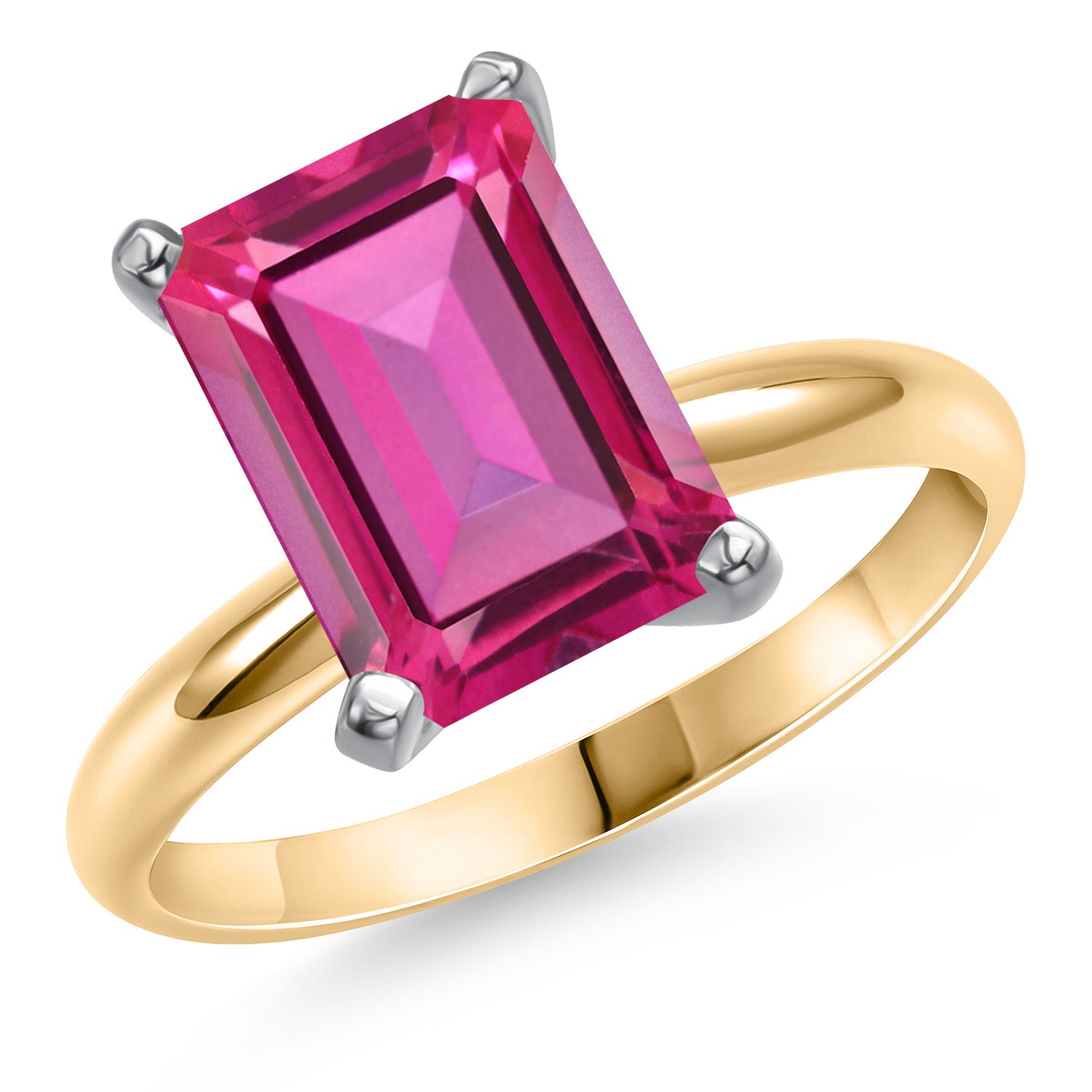 Pink Mystic Topaz_9_Ring in 14K Two Tone Gold
