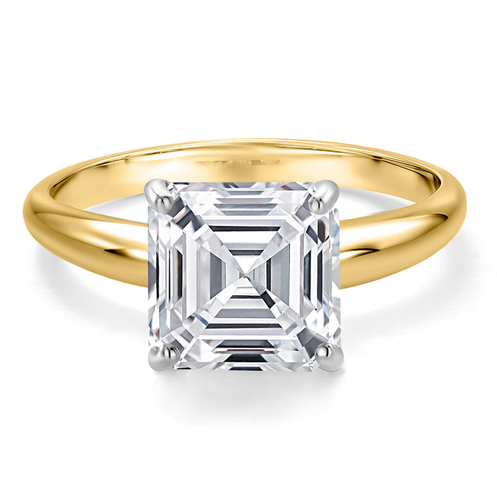 5.00 Ct IGI Certified Lab Grown Diamond 14K Two-Tone Gold Solitaire Engagement Ring for Women | Asscher Cut | E-F Color | VS1-VS2 Clarity | Available In Size 5, 6, 7, 8, 9