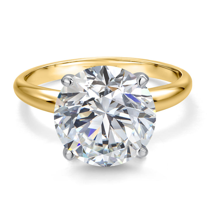 5.00 Ct IGI Certified Lab Grown Diamond Solitaire Engagement Ring For Women In Two Tone 14K Yellow and White Gold Ring | Round Cut | F-G Color | VS1 Clarity | Available In Size 5, 6, 7, 8, 9