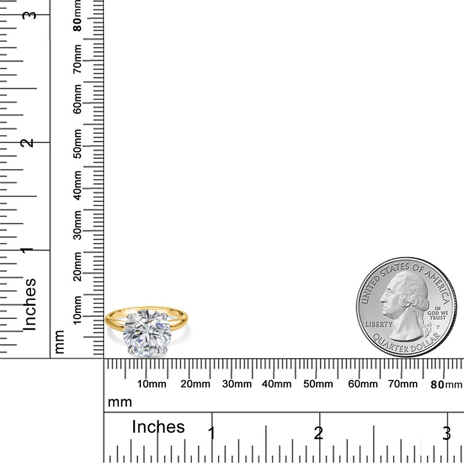 5.00 Ct IGI Certified Lab Grown Diamond Solitaire Engagement Ring For Women In Two Tone 14K Yellow and White Gold Ring | Round Cut | F-G Color | VS1 Clarity | Available In Size 5, 6, 7, 8, 9