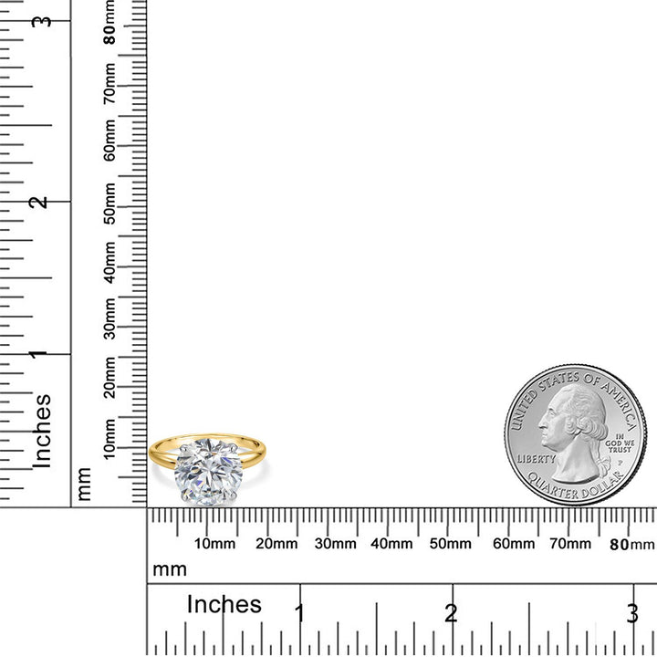 5.00 Ct IGI Certified Lab Grown Diamond Solitaire Engagement Ring For Women In Two Tone 14K Yellow and White Gold Ring | Round Cut | F-G Color | VS1 Clarity | Available In Size 5, 6, 7, 8, 9