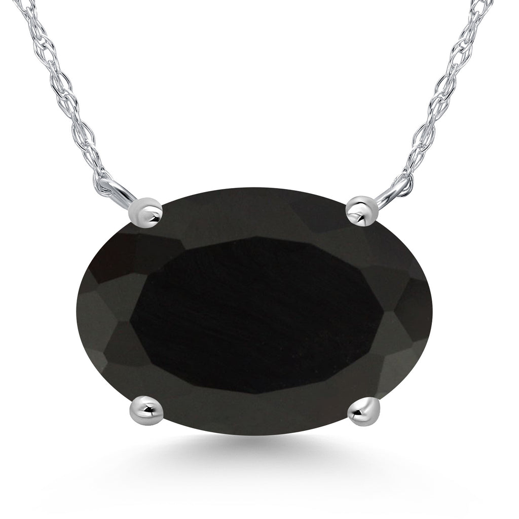 Onyx - December_Pendant in 14K White Gold