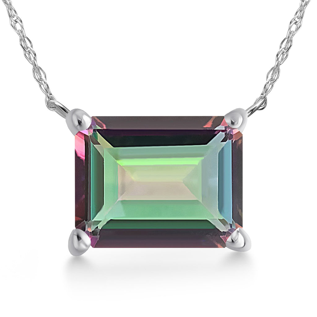 Green Mystic Topaz_Pendant in 14K White Gold