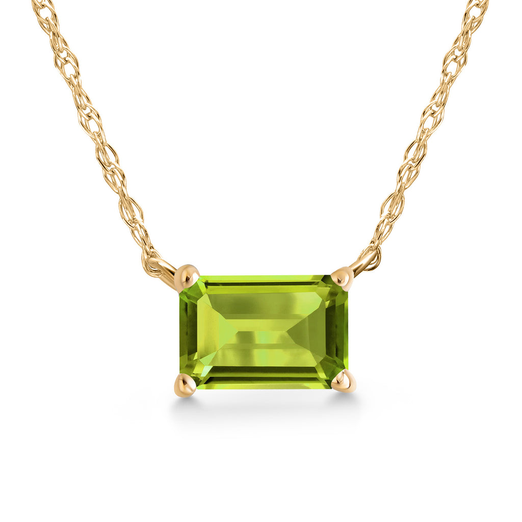 Peridot - August_Necklace in 14K Yellow Gold