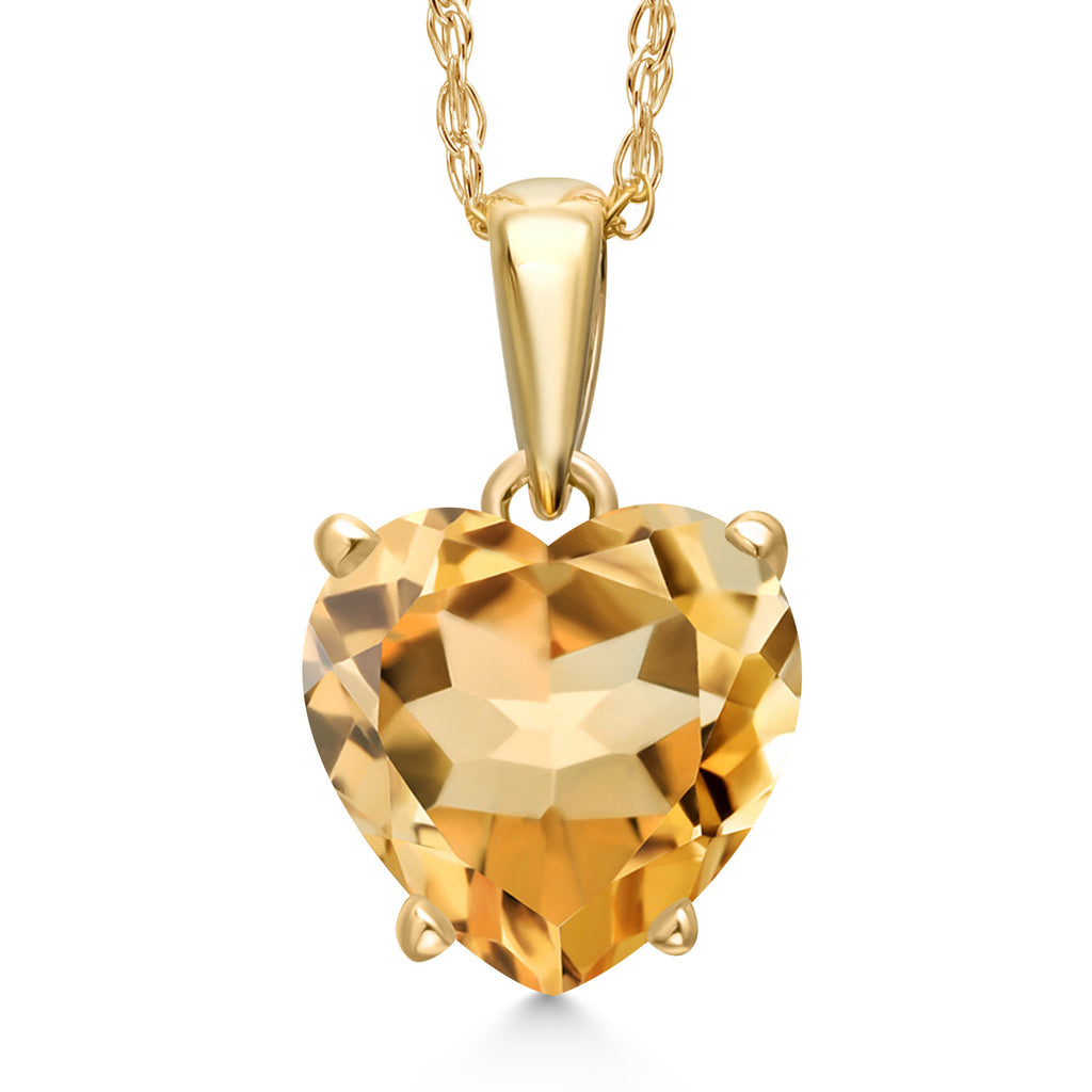 Citrine - November_Necklace in 14K Yellow Gold