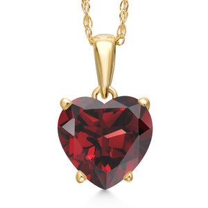 Garnet - January_Necklace in 14K Yellow Gold