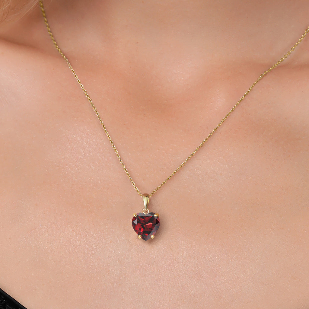Garnet - January_Necklace in 14K Yellow Gold
