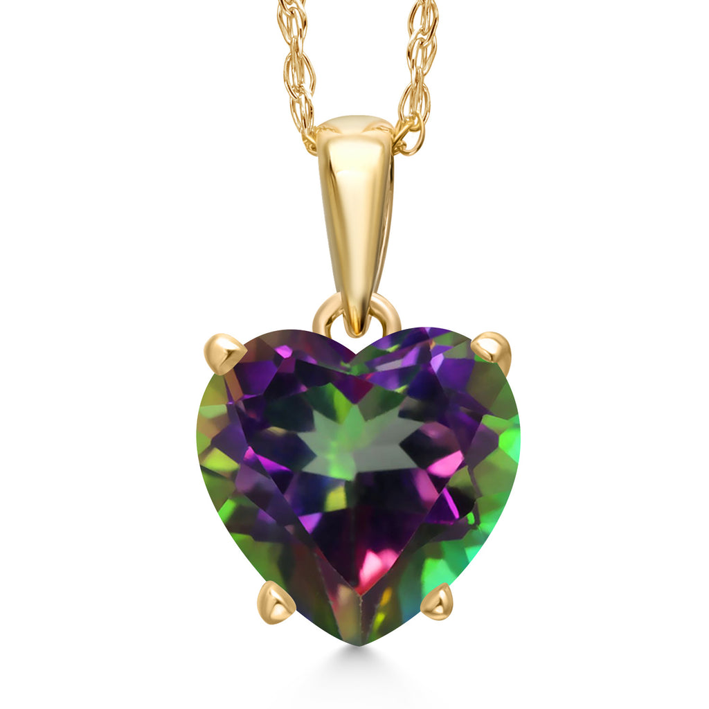 Green Mystic Topaz_Necklace in 14K Yellow Gold
