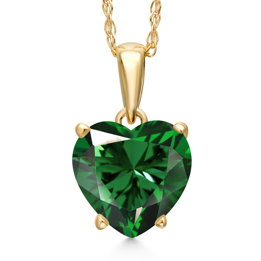 Nano Emerald - May_Necklace in 14K Yellow Gold