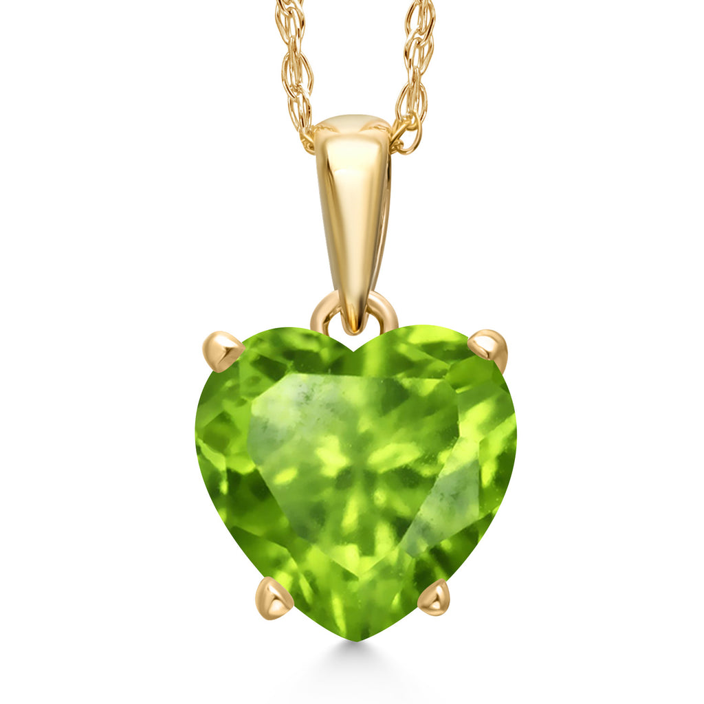 Peridot - August_Necklace in 14K Yellow Gold