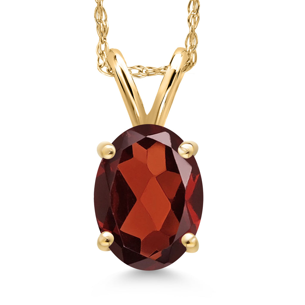 Garnet - January_Pendant in 14K Yellow Gold