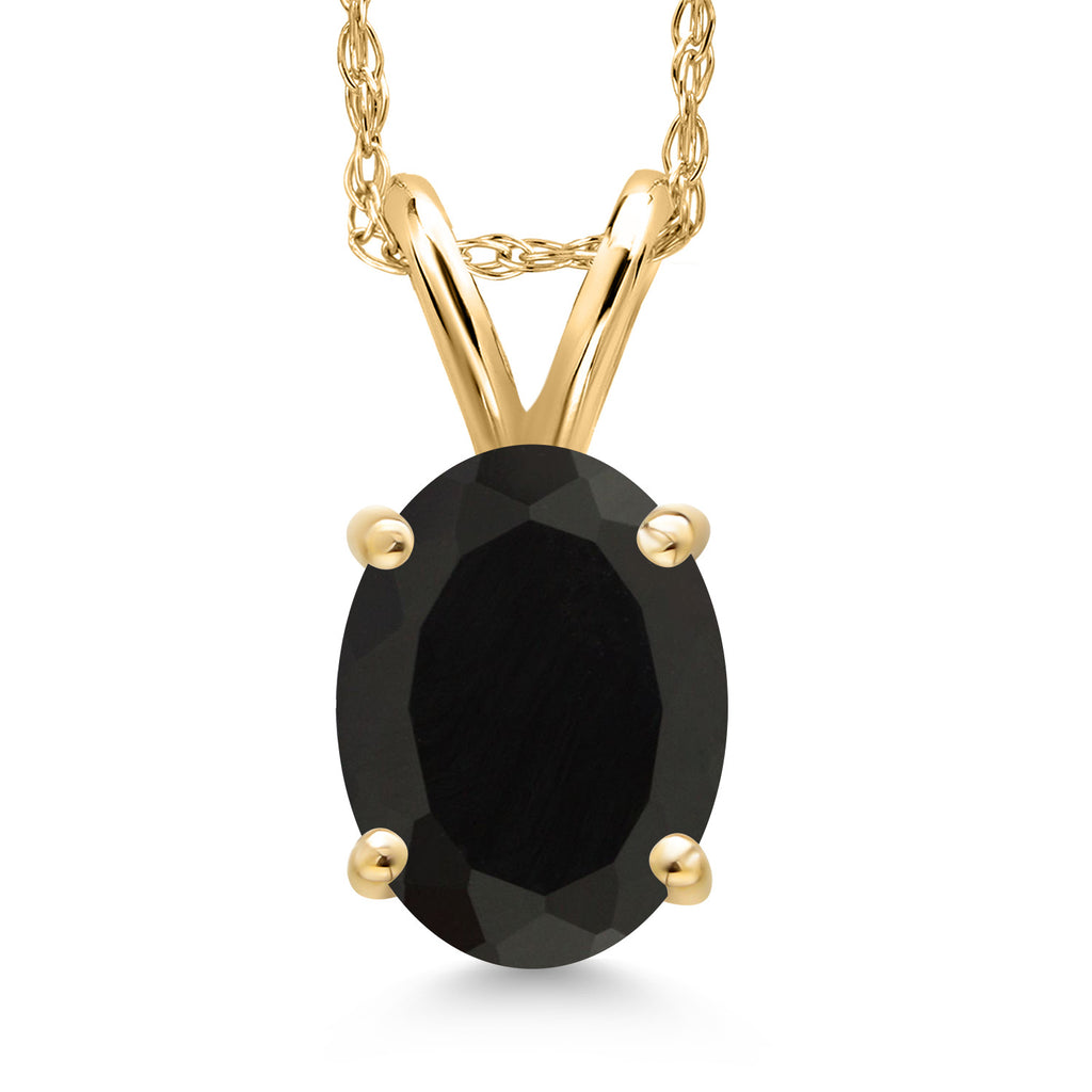 Onyx - December_Pendant in 14K Yellow Gold