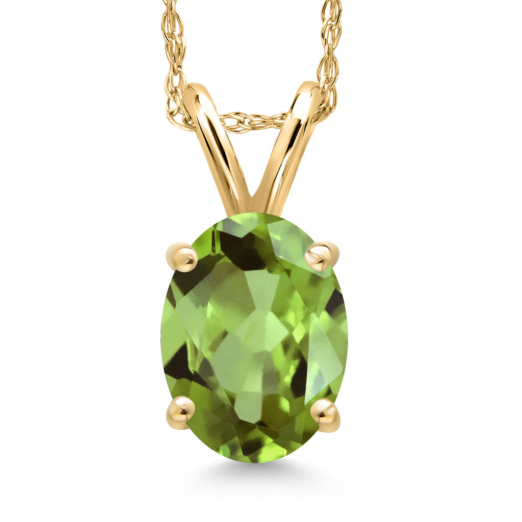 Peridot - August_Pendant in 14K Yellow Gold
