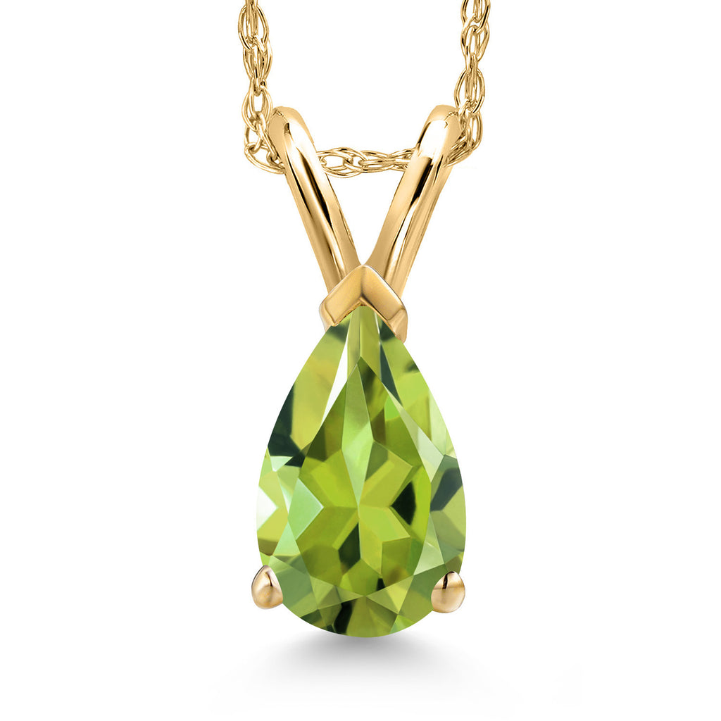 Peridot - August_Pendant in 14K Yellow Gold