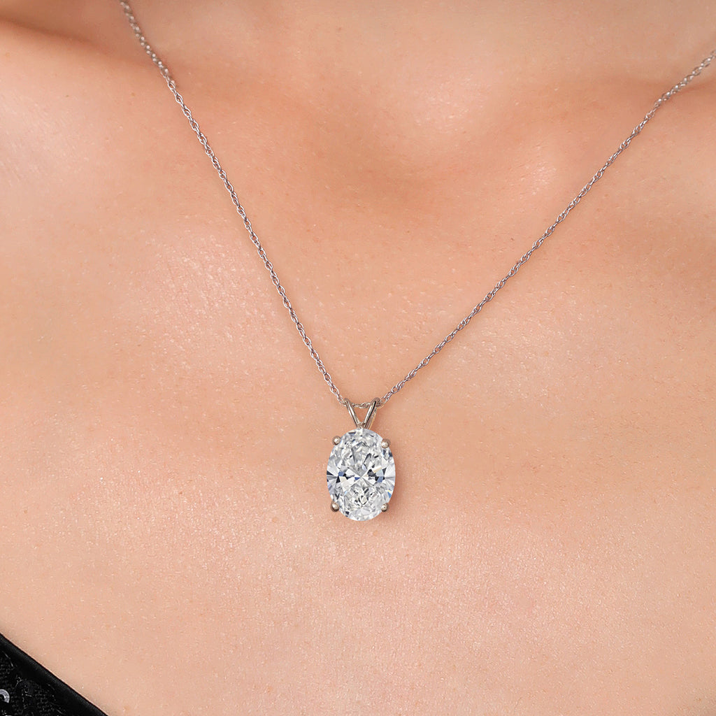 Lab Grown Diamond_Pendant in 14K White Gold