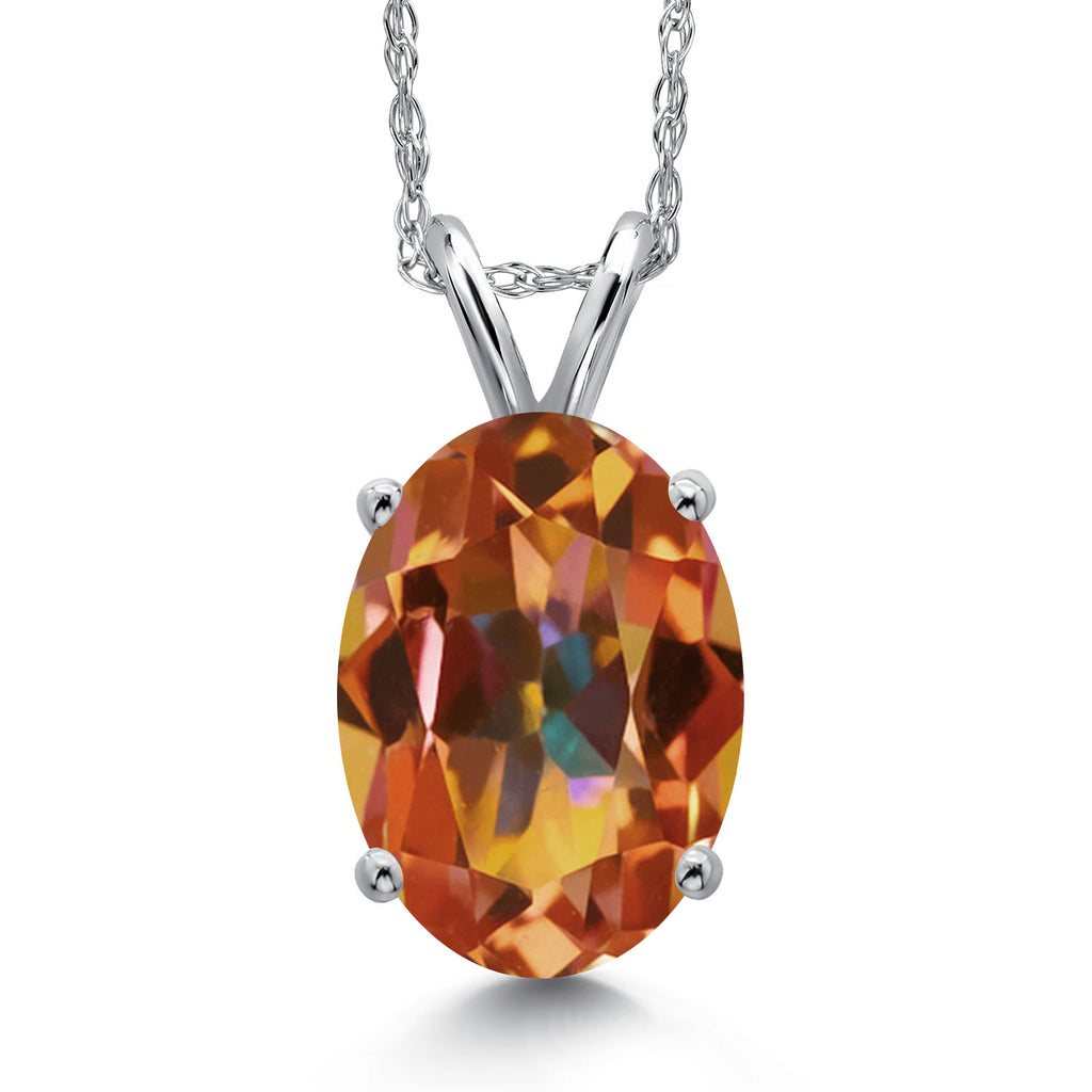 Ecstasy Mystic Topaz_Pendant in 14K White Gold