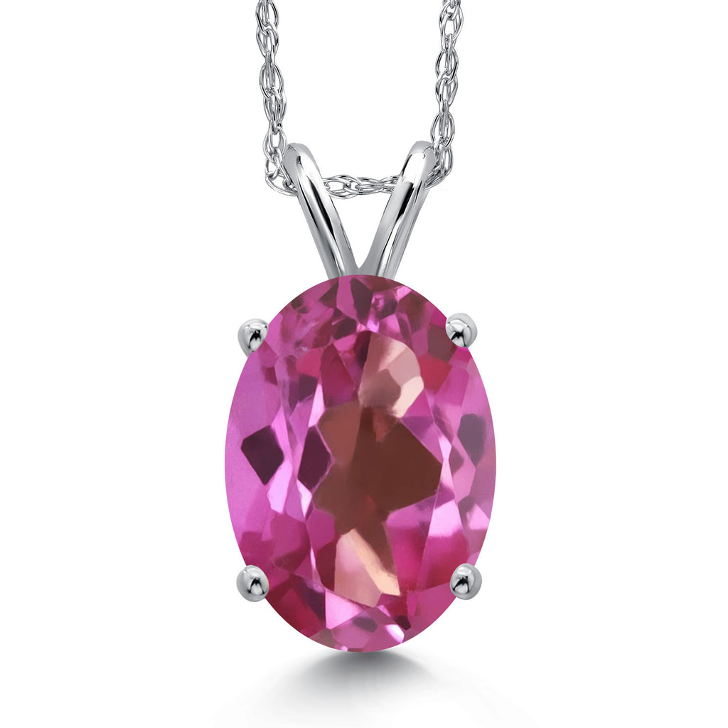 Pink Mystic Topaz_Pendant in 14K White Gold