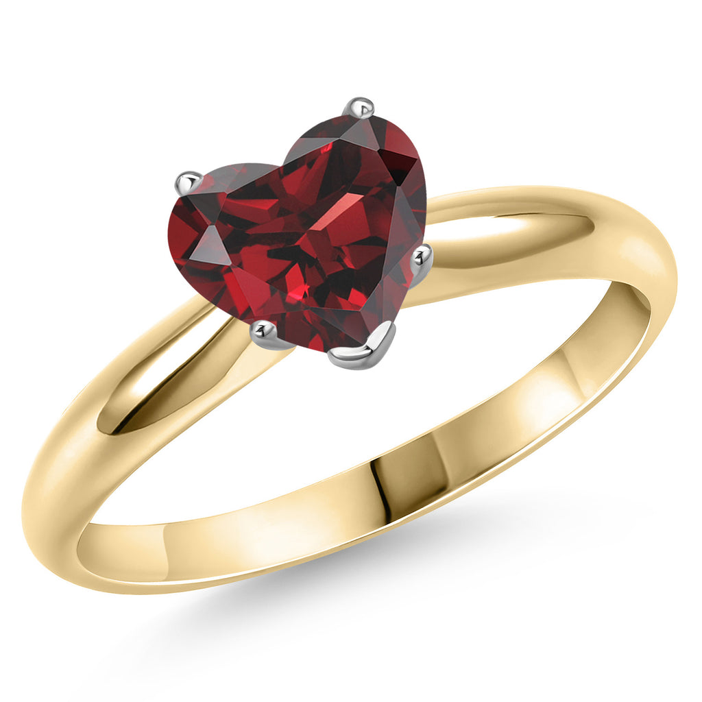 Garnet - January_8_Ring in 14K Two Tone Gold