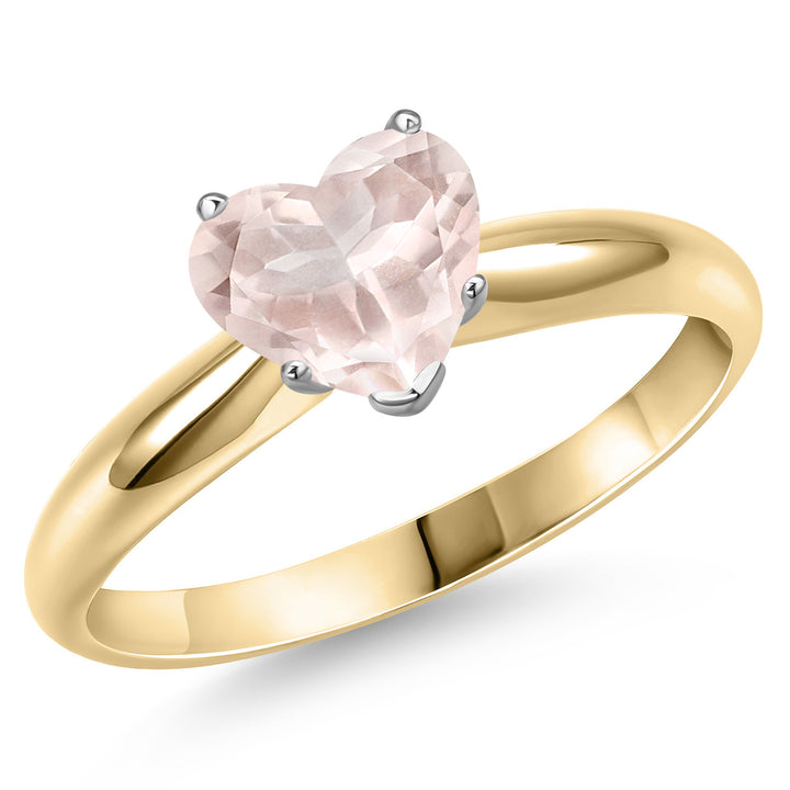 Rose Rose Quartz_5_Ring in 14K Two Tone Gold
