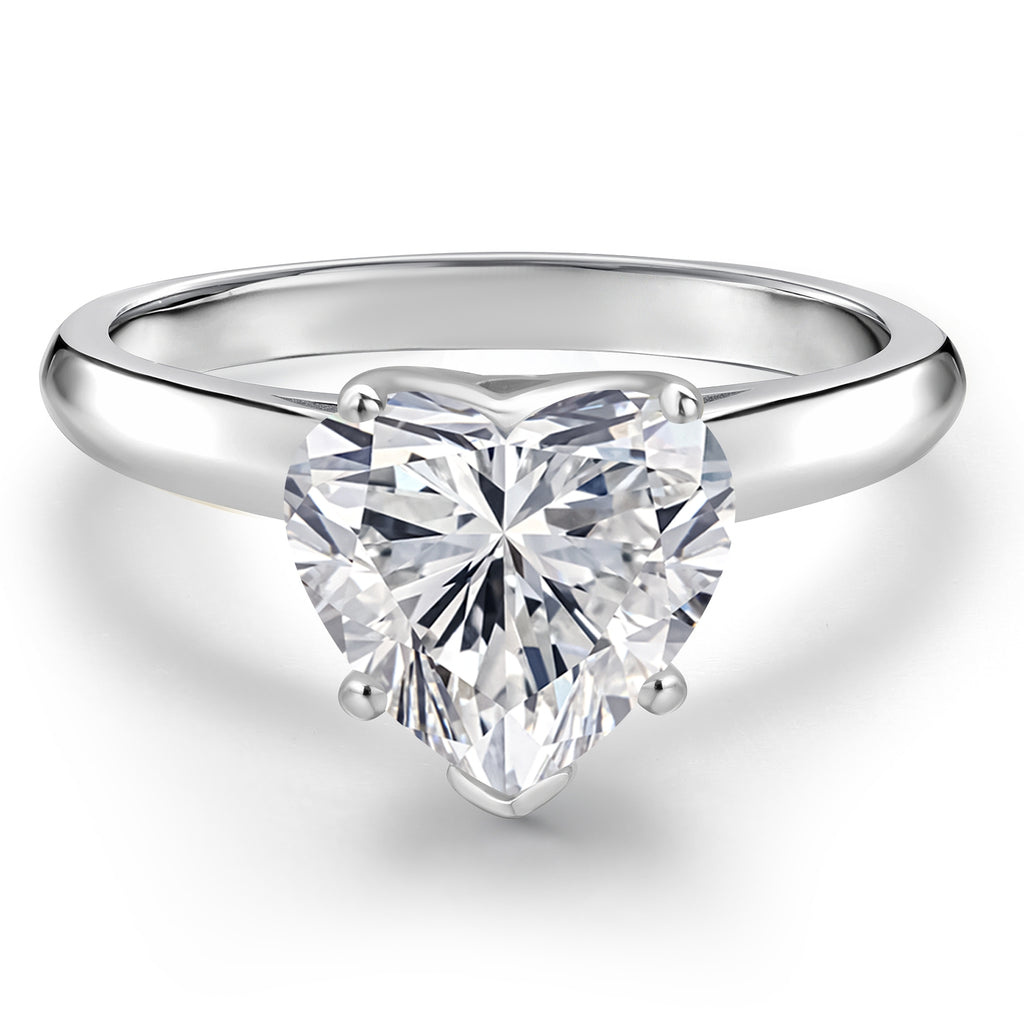 2.00 Ct 14K White Gold IGI Certified Lab Grown Diamond Engagement Ring For Women | Heart Shape | E-F Color | VS1-VS2 Clarity | Available in Size 5,6,7,8,9