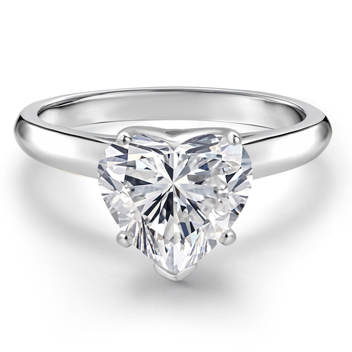 2.00 Ct 14K White Gold IGI Certified Lab Grown Diamond Engagement Ring For Women | Heart Shape | E-F Color | VS1-VS2 Clarity | Available in Size 5,6,7,8,9