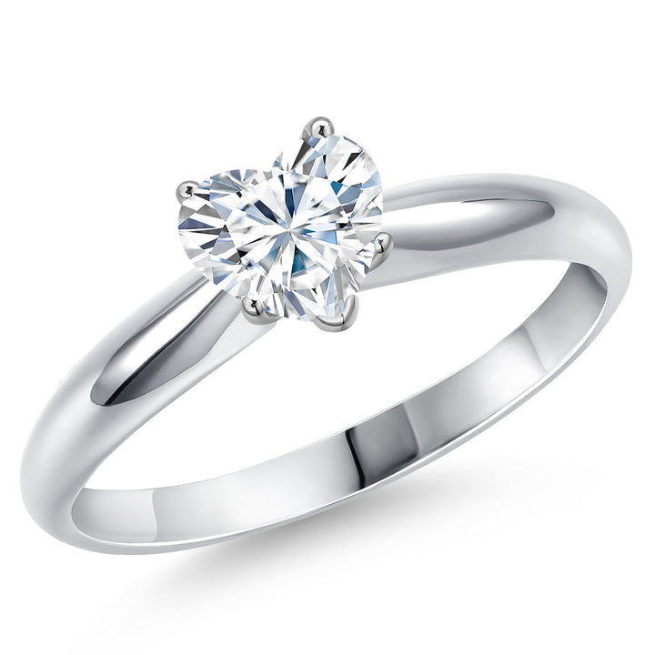White Moissanite - April_9_Ring in 14K White Gold