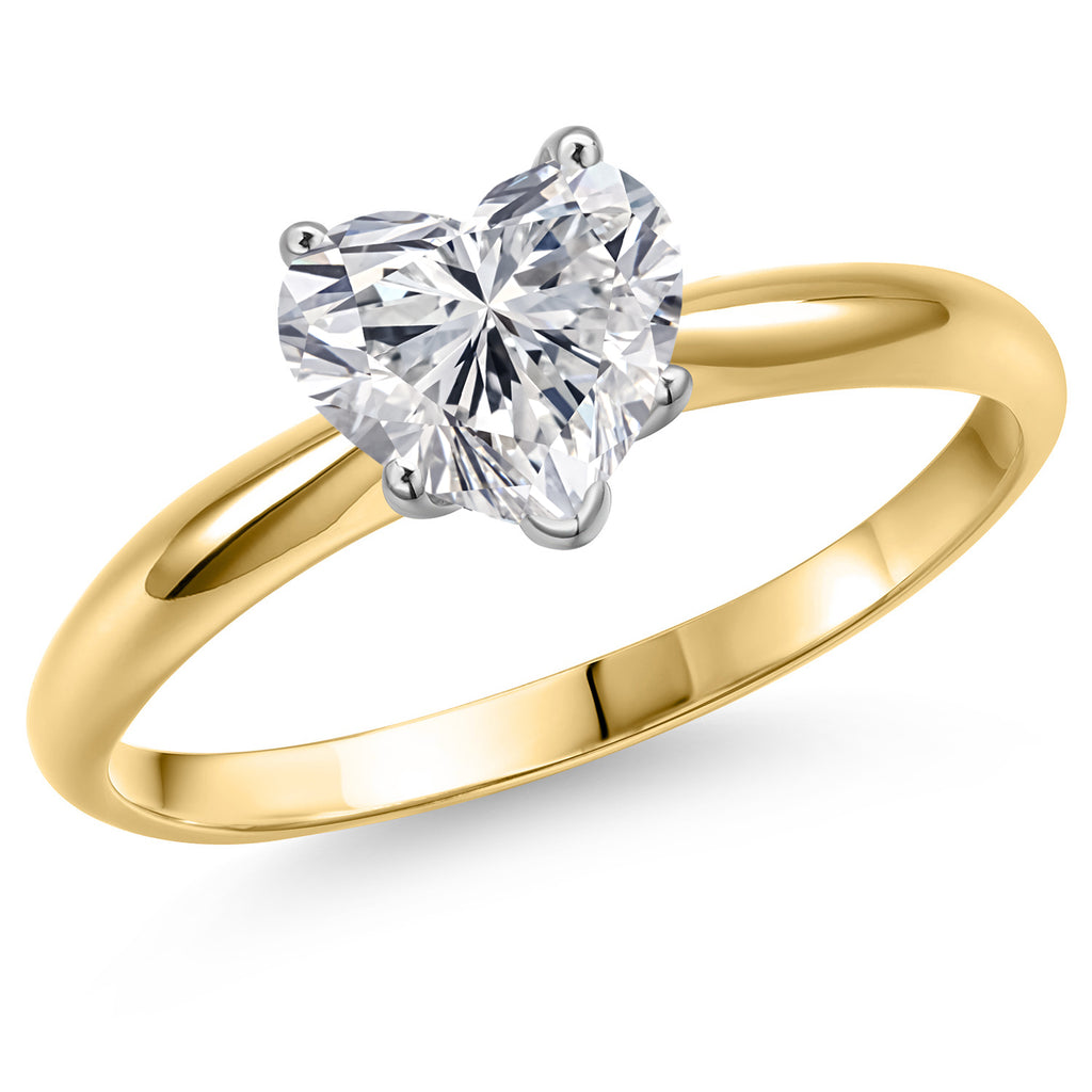 White Lab Grown Diamond - April_6_Ring in 14K Two Tone Gold
