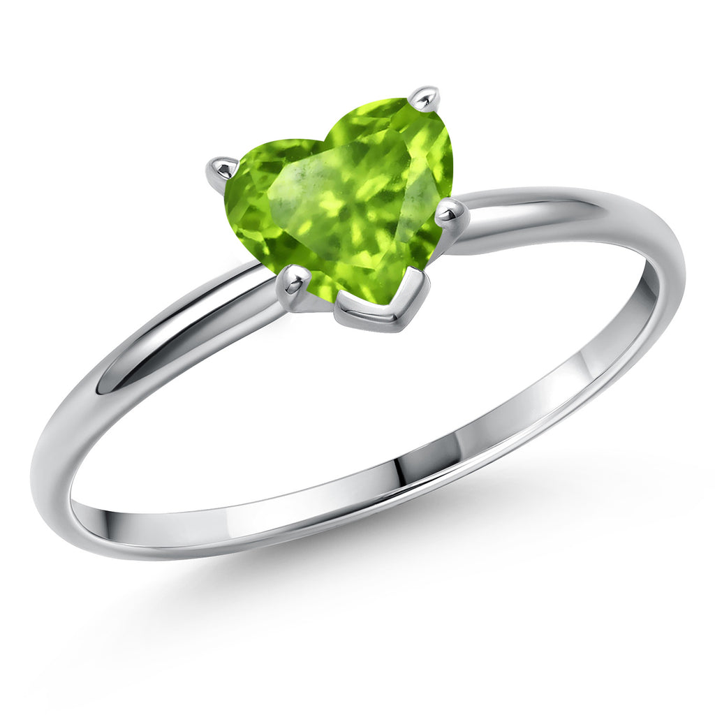 Peridot - August_5_Ring in 14K White Gold