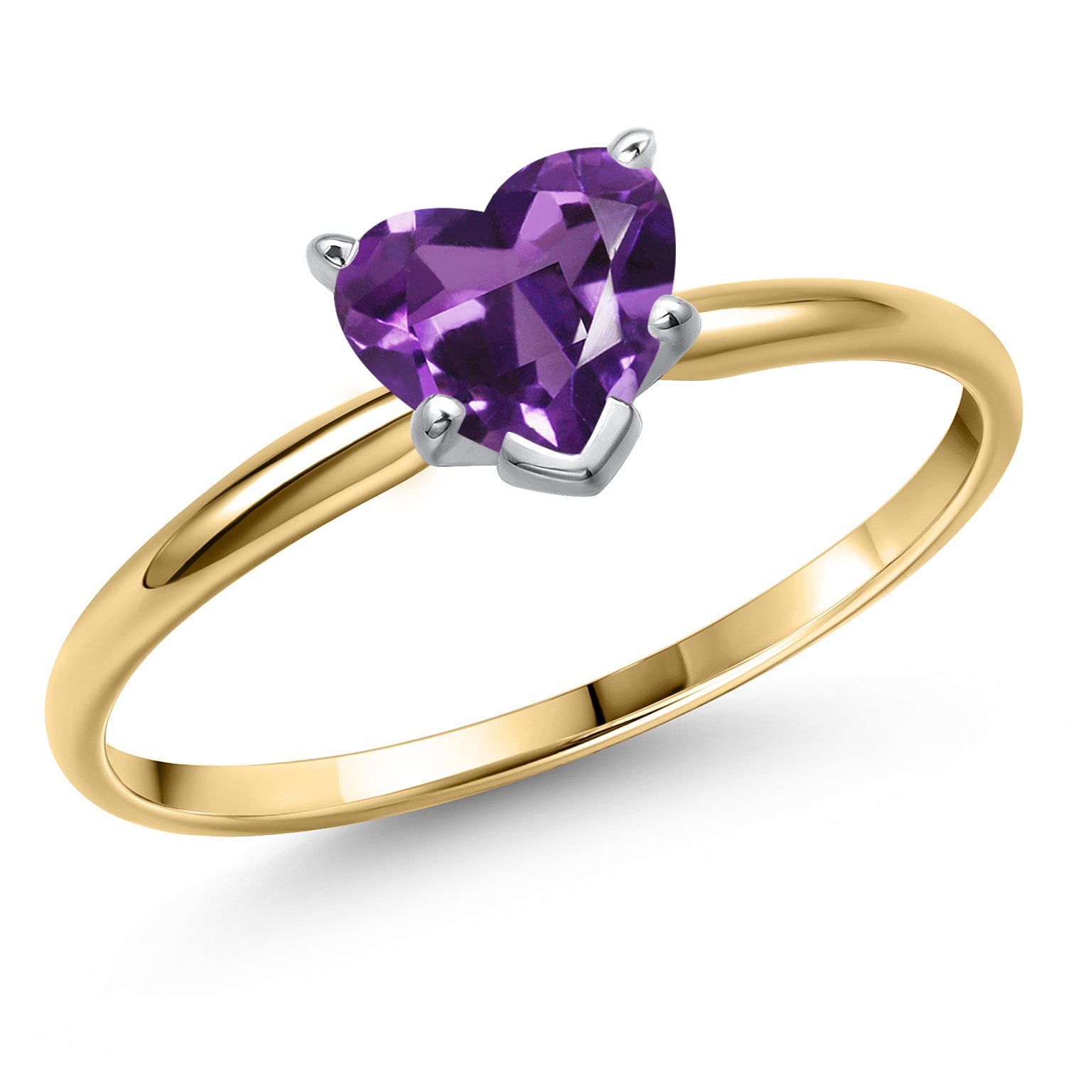 Amethyst - February_5_Ring in 14K Two Tone Gold