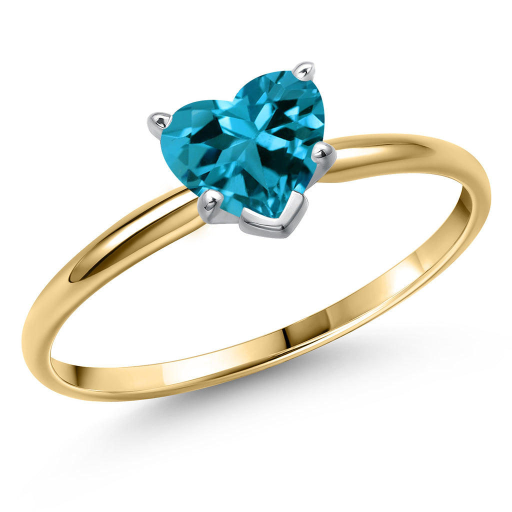 London Blue Topaz - November_7_Ring in 14K Two Tone Gold