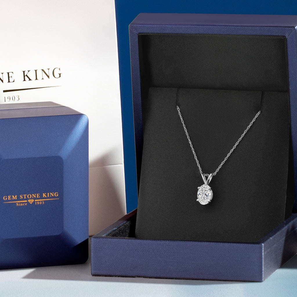 Lab Grown Diamond_Pendant in 14K White Gold