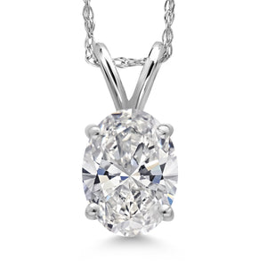 Lab Grown Diamond_Pendant in 14K White Gold