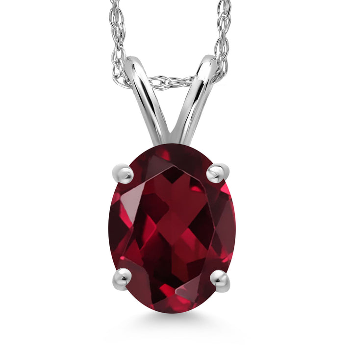 Rhodolite Garnet_Pendant in 14K White Gold