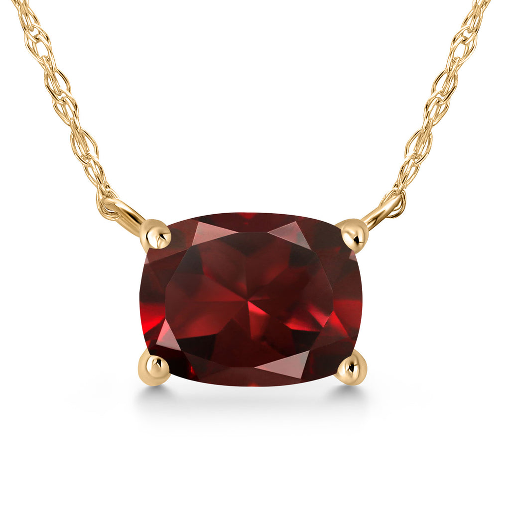 Garnet_Necklace in 14K Yellow Gold