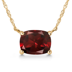 Garnet_Necklace in 14K Yellow Gold