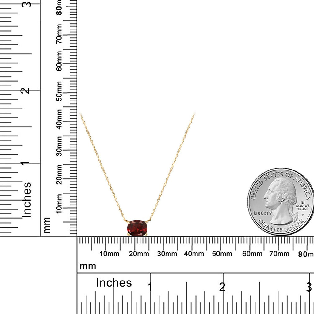 Garnet_Necklace in 14K Yellow Gold
