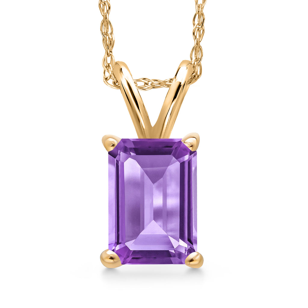 Amethyst - February_Necklace in 14K Yellow Gold