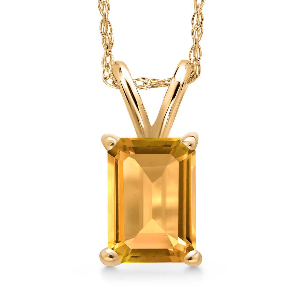 Citrine - November_Necklace in 14K Yellow Gold