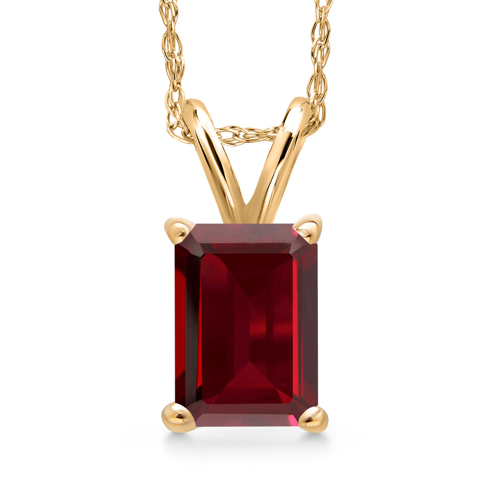 Garnet - January_Necklace in 14K Yellow Gold