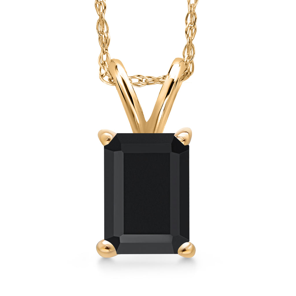 Onyx - December_Necklace in 14K Yellow Gold