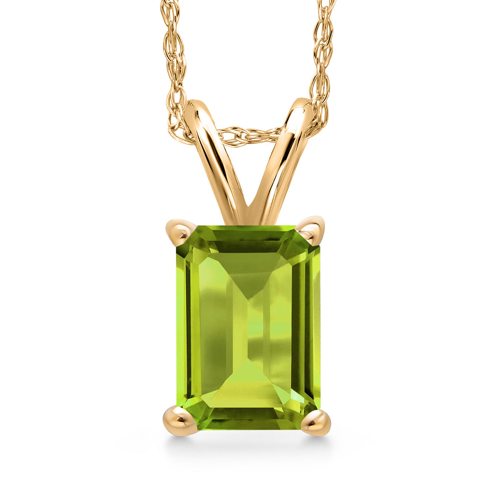 Peridot - August_Necklace in 14K Yellow Gold