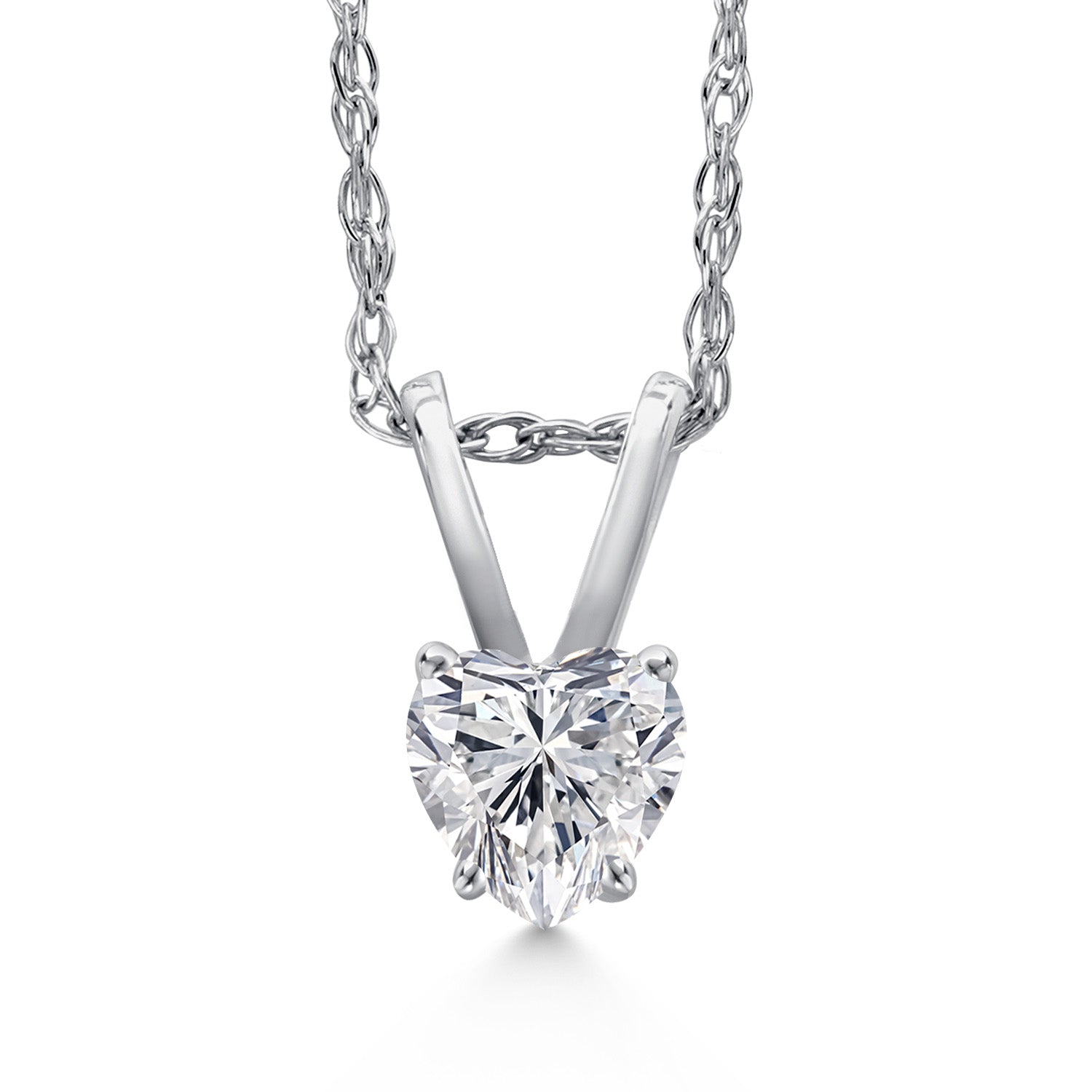 Lab Grown Diamond_Pendant in 14K White Gold