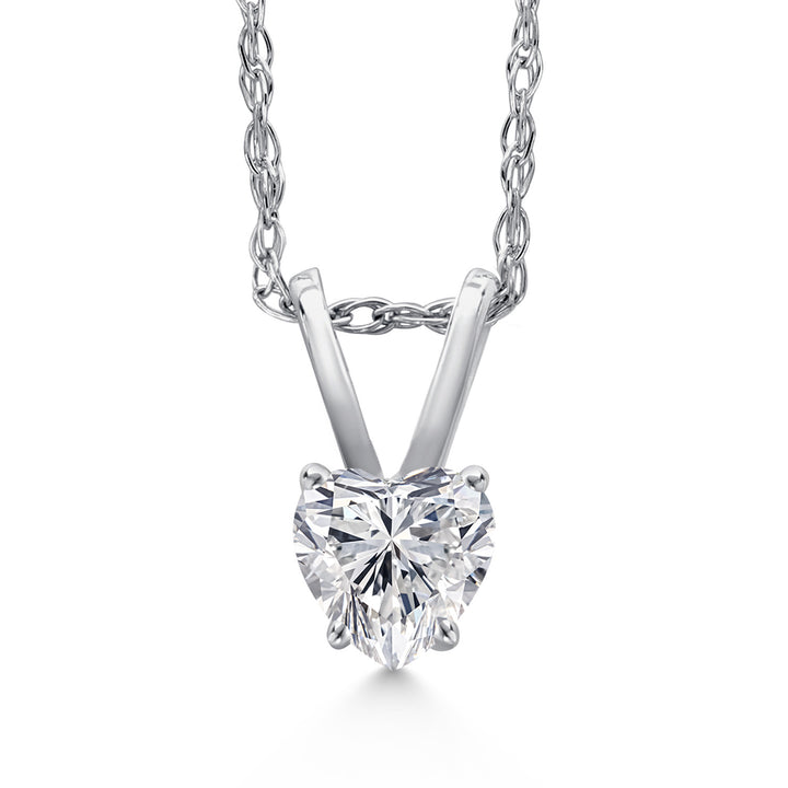 Lab Grown Diamond_Pendant in 14K White Gold