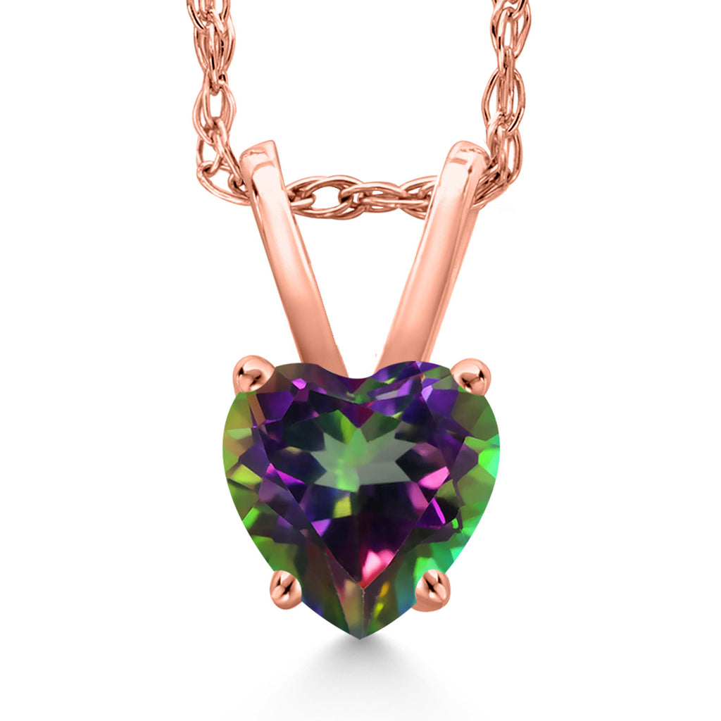 Green Mystic Topaz_Pendant in 14K Rose Gold