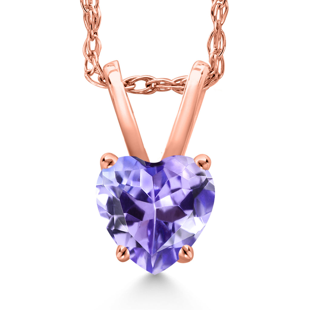 Tanzanite - December_Pendant in 14K Rose Gold