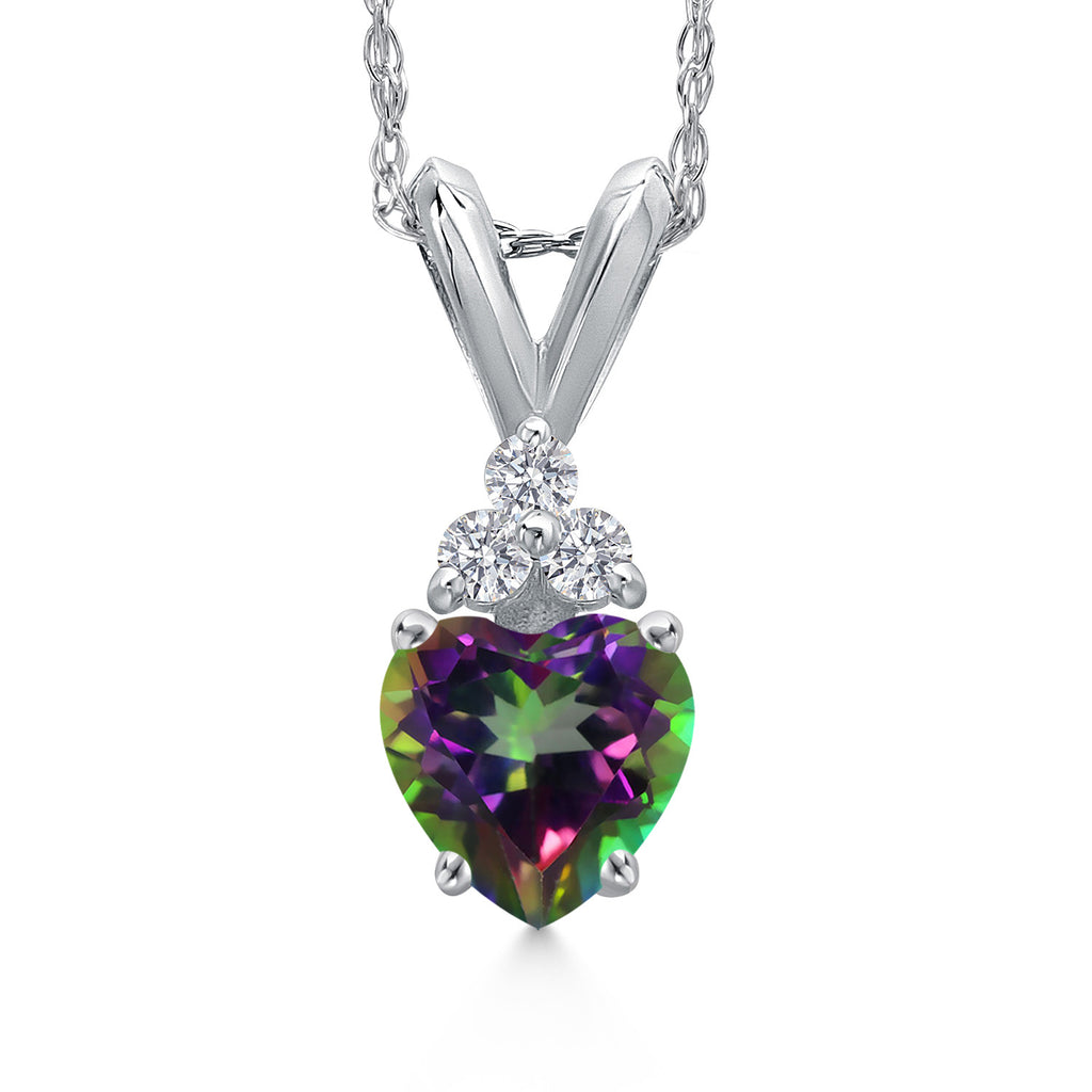 Green Mystic Topaz_Pendant in 14K White Gold